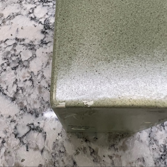 🎉💐HOST PICK🌺MID CENTURY MODERN HAEGER DIMPLED GREEN PLANTER/VASE - Picture 6 of 7